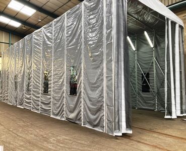 retractable spray booth